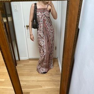 vintage kenzo maxi floral striped patterned dress